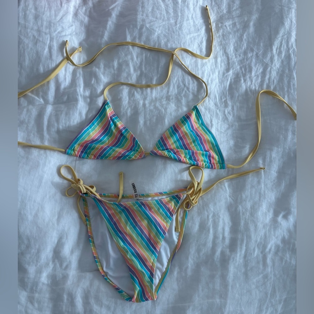 Forever 21 Rainbow String Bikini Set: